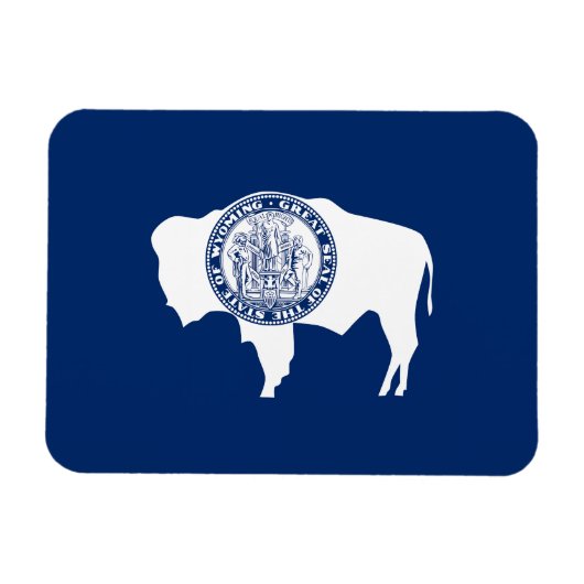 Magnet Flexible Drapeau de l'État du Wyoming (Horizontal)