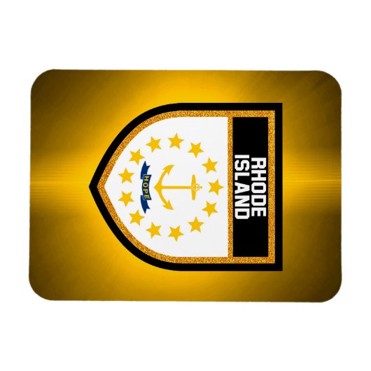 Magnet Flexible Drapeau de l'île Rhode (Horizontal)