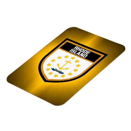 Magnet Flexible Drapeau de l'île Rhode (Côté Gauche)
