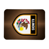 Magnet Flexible Drapeau de l'Illinois (Horizontal)