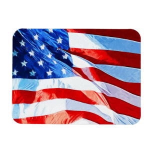 Magnet Flexible Drapeau de l'impressionnisme Abstrait américain