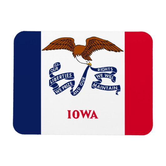 Magnet Flexible Drapeau de l'Iowa (Horizontal)