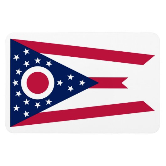 Magnet Flexible Drapeau de l'Ohio (Horizontal)