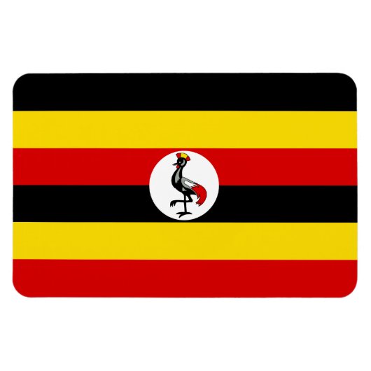 Magnet Flexible Drapeau de l'Ouganda (Horizontal)