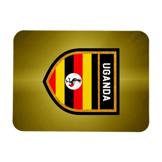 Magnet Flexible Drapeau de l'Ouganda (Horizontal)