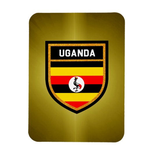 Magnet Flexible Drapeau de l'Ouganda (Vertical)