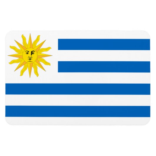Magnet Flexible drapeau de l'Uruguay (Horizontal)