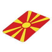 Magnet Flexible Drapeau de Macédoine du Nord (Côté Gauche)
