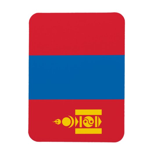 Magnet Flexible Drapeau de Mongolie (Vertical)