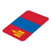 Magnet Flexible Drapeau de Mongolie (Côté Gauche)