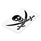 Magnet Flexible Drapeau de pirate Crâne croisé épées (Côté Gauche)