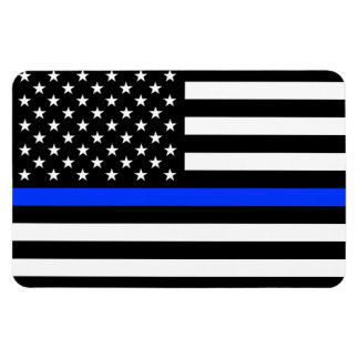 Magnet Flexible Drapeau de police de la ligne bleue mince