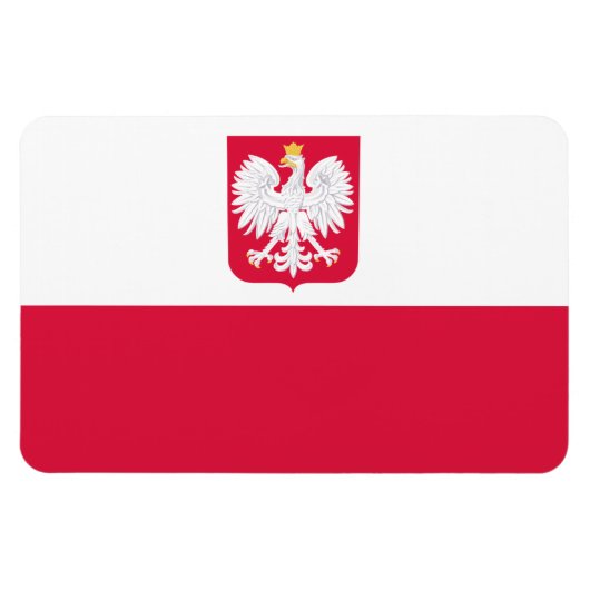 Magnet Flexible Drapeau de Pologne (Horizontal)