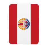 Magnet Flexible Drapeau de Polynésie française (Vertical)