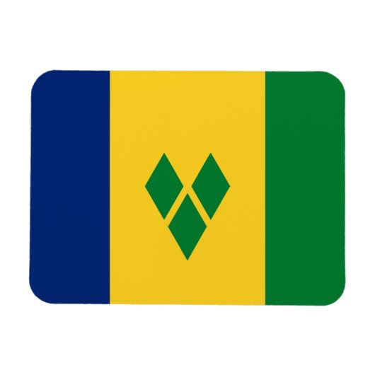 Magnet Flexible Drapeau de Saint-Vincent (Horizontal)