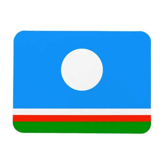 Magnet Flexible Drapeau de Sakha (Horizontal)