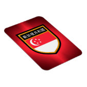 Magnet Flexible Drapeau de Singapour (Côté Droit)