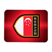 Magnet Flexible Drapeau de Singapour (Horizontal)