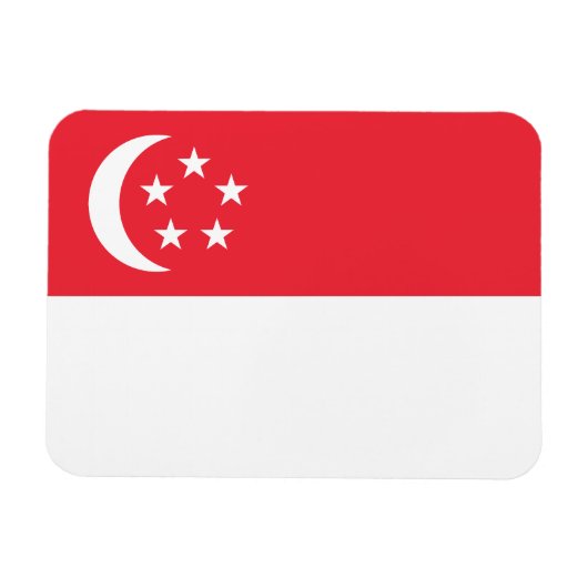 Magnet Flexible Drapeau de Singapour (Horizontal)