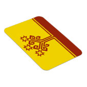 Magnet Flexible Drapeau de Tchouvachie (Côté Droit)