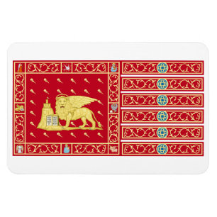 Magnet Flexible Drapeau de Venise, Italie (Venezia, Vénétie, Itali