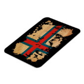 Magnet Flexible Drapeau des îles Féroé (Côté Gauche)