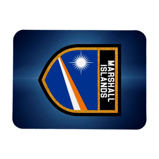 Magnet Flexible Drapeau des îles Marshal (Horizontal)