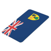 Magnet Flexible Drapeau des îles Turques et Caïques (Côté Gauche)