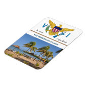 Magnet Flexible Drapeau des îles Vierges américaines USVI St. Croi (Côté Gauche)