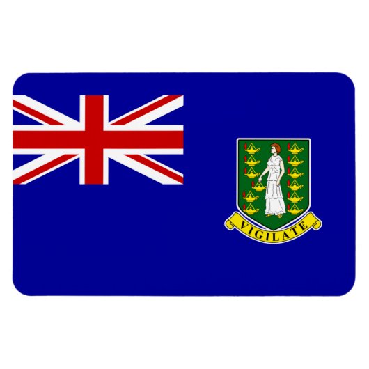 Magnet Flexible Drapeau des îles Vierges britanniques (Horizontal)