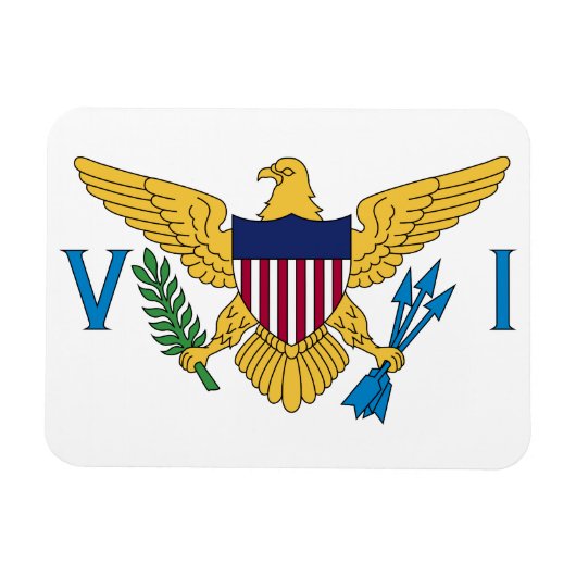 Magnet Flexible Drapeau des Îles Vierges des États-Unis (Horizontal)