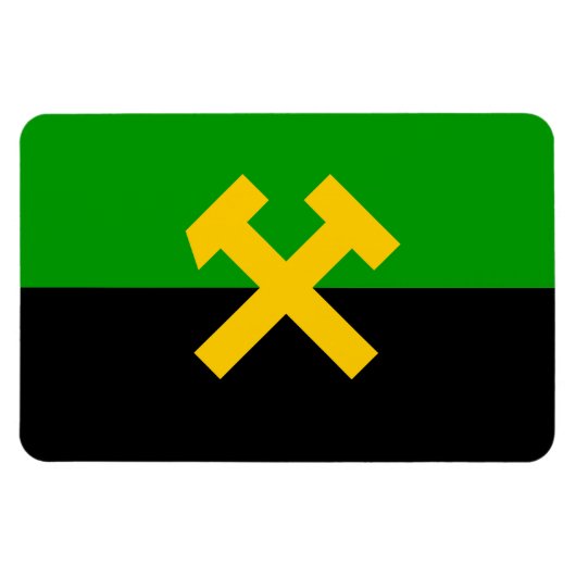 Magnet Flexible Drapeau des mineurs et des travailleurs des mines (Horizontal)