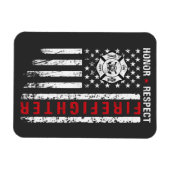 Magnet Flexible Drapeau des pompiers Red Line Us (Horizontal)