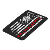 Magnet Flexible Drapeau des pompiers Red Line Us (Côté Gauche)