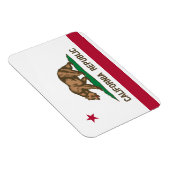 Magnet Flexible Drapeau d'État de la République de Californie (Côté Droit)