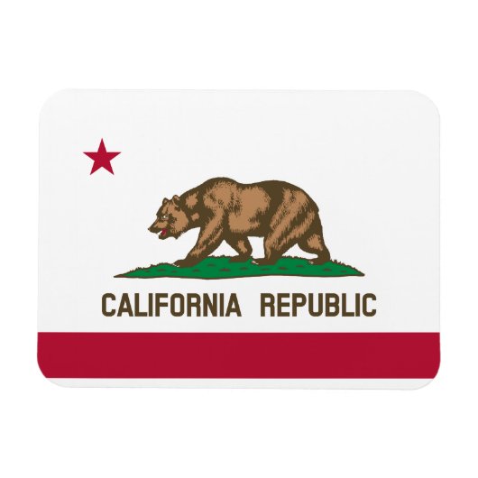 Magnet Flexible Drapeau d'État de la République de Californie (Horizontal)