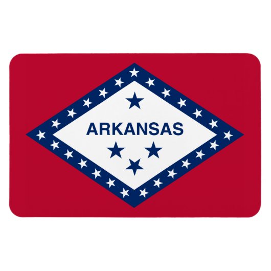 Magnet Flexible Drapeau d'État de l'Arkansas (Horizontal)