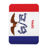 Magnet Flexible Drapeau d'État de l'Iowa, États-Unis (Vertical)