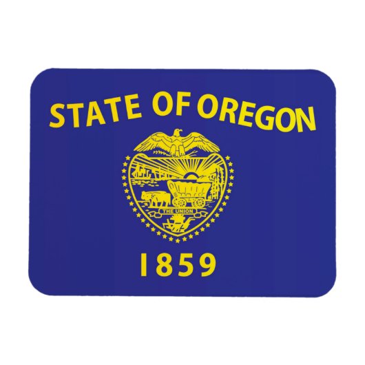 Magnet Flexible Drapeau d'État de l'Oregon, États-Unis (Horizontal)