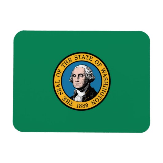 Magnet Flexible Drapeau d'État de Washington, États-Unis (Horizontal)