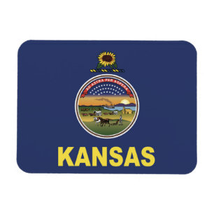 Magnet Flexible Drapeau d'État du Kansas, États-Unis
