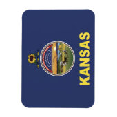 Magnet Flexible Drapeau d'État du Kansas, États-Unis (Vertical)