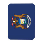 Magnet Flexible Drapeau d'État du Michigan, États-Unis (Vertical)