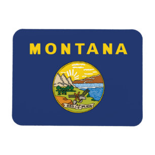Magnet Flexible Drapeau d'État du Montana, États-Unis