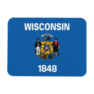 Magnet Flexible Drapeau d'État du Wisconsin, États-Unis