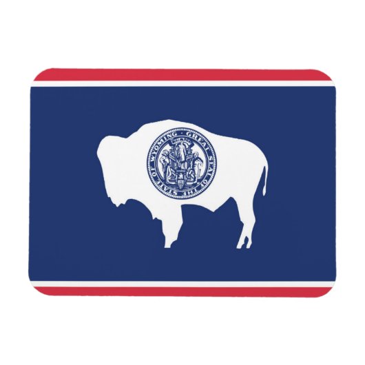 Magnet Flexible Drapeau d'Etat du Wyoming, États-Unis (Horizontal)