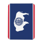 Magnet Flexible Drapeau d'Etat du Wyoming, États-Unis (Vertical)