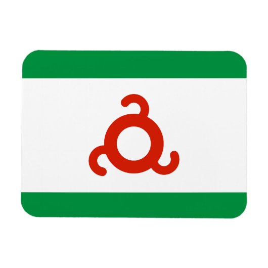 Magnet Flexible Drapeau d'Ingushetia (Horizontal)