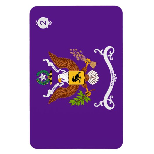 Magnet Flexible Drapeau du 2e Bataillon du 8e Régiment (Vertical)