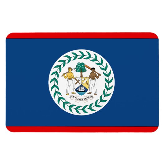 Magnet Flexible Drapeau du Belize (Horizontal)